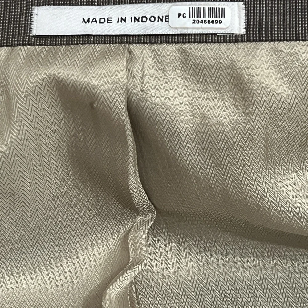 Murano Collezione Wool Blazer Sport Coat Jacket Lt Brown 2 Button Stripe 40L